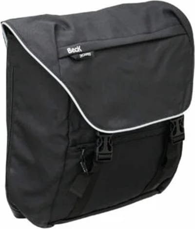 Beck Sporty Single Fietstas zwart met grijze bies 15 / 17 L