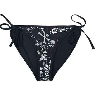 Rock Rebel by EMP - Rock Bikini Slip - Mix And Match - L tot XXL - voor Vrouwen - zwart