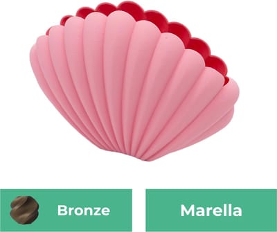 Marella organische vaas – Decoratieve vaas - Brons - 3d geprinte vaas – geschikt voor droogbloemen - :hoogte: