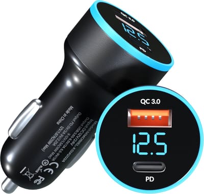 MMOBIEL Autolader USB - 2-Poorts USB-C en USB-A Car Charger - 38W Auto Oplader Telefoon met Quick Charge 3.0 en Power Delivery - Sigarettenaansteker - Zwart