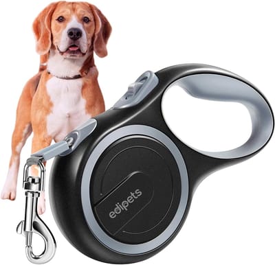 SnelShoppen - Verlengbare Hondenriem Intrekbaar 3, 5 en 8 Meter Flexibele Leiband Roze voor Wandelen en Training (5 Meter, Geschikt voor Honden tot 20