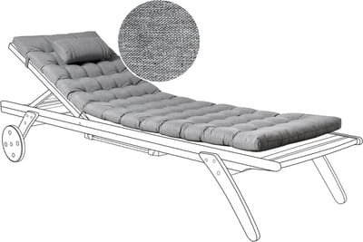 CESANA PREMIUM - Ligstoelkussen - Grijsmelange - Polyester