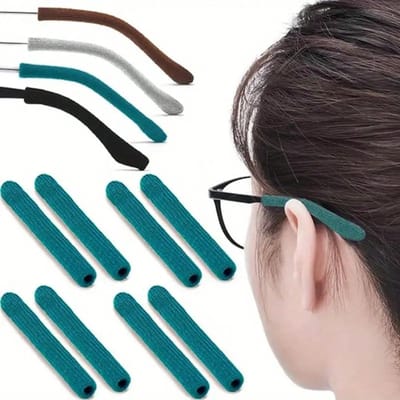 Verbeterde Zachte Bril Oorpads, Antislip Gebreide Bril Clips, Comfortabele Bril Hulzen, Bril Oorpads En Antislip Achter Bril Clips 1 Pair blauw