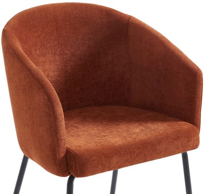Vente-unique Set tafel KOMONI + 4 stoelen MORONI - Gelakt wit en terracotta