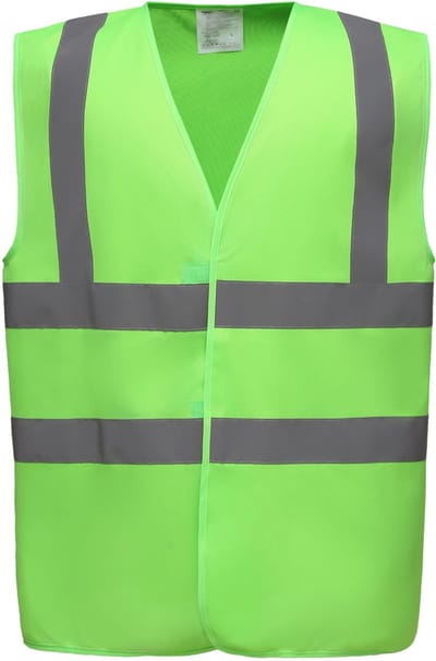 Yoko Signalisatievest met 2 Banden & Bretels YHVW100 - Lime - S