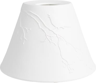 Clayre & Eef Hanglampenkap Ø 15x10 cm Wit Porselein Vogels op Takken