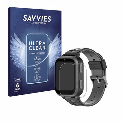 Savvies - Screenprotector voor Beafon Kids Watch SW2 - Folie Beschermfolie transparant 6 Stuks