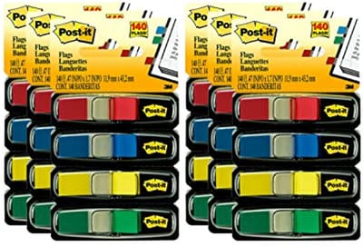 Kleurcodering Vlaggen met Dispenser - 140 Vlaggen in Diverse Kleuren
