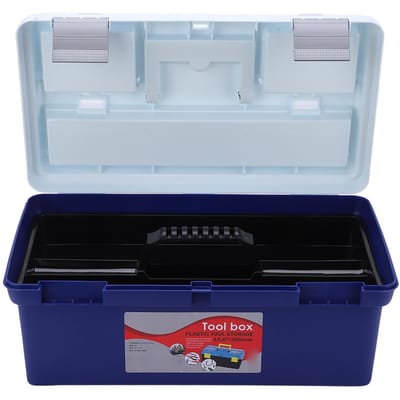 Knutseldoos Multifunctioneel Grote Capaciteit Dubbele Lagen Ergonomisch Handvat Ontwerp Brede Toepassing Kleine Opbergdoos gray