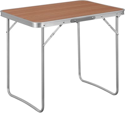 Geargalaxy Opvouwbare Campingtafel - Kampeertafel - Inklaptafel - Picknicktafel - Reiskampeer tafel - Vouwtafel - 70x60x50cm - Bruin