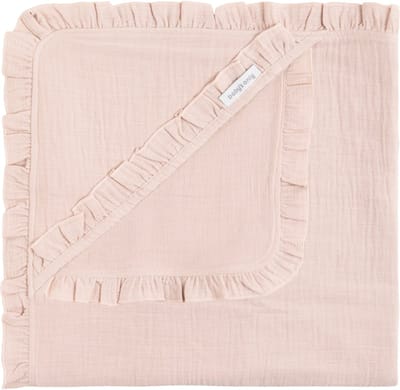 Baby's Only Wikkeldeken - Omslagdoek baby Calm - Wikkeldeken voor in de autostoel - Geschikt voor drie- en vijfpuntsgordel - 75x75 cm - Oud Roze - 100% katoen