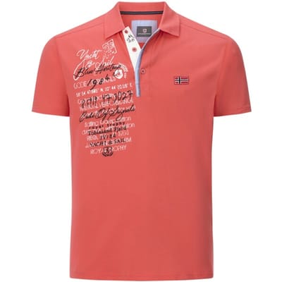 Jan Vanderstorm herren Poloshirt - 64/66 - donkeroranje - Plus Size