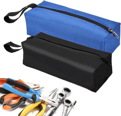 Gereedschapstas - 2 Stuks - Kleine Gereedschapsetui - Multifunctionele opbergtas - Draagbare Gereedschapstas - Duurzaam en Wasbaar - Voor Schroevendraaier Moersleutel Tang - Zwart/Blauw