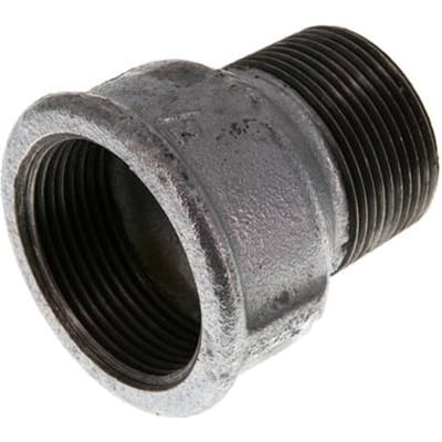 R 1 1/4'' x Rp 1 1/2'' M/F Verzinkt Gietijzeren Verloopring 25 Bar