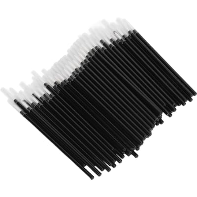 100 STUKS Zwarte Eyeliner Borstels Applicator Cosmetische Oogstaafjes voor Eyeliners Lipliners Make-up Tool black
