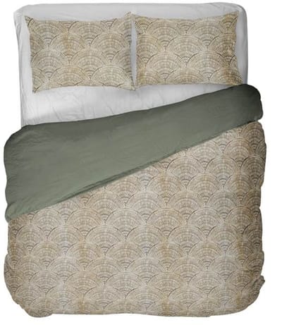 Kayori Kome Dekbedovertrek - Tweepersoons - 200x200/220 cm - Groen