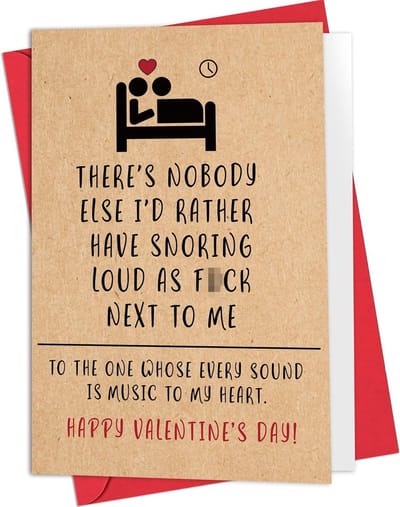 Grappige Valentijnskaart - Ondeugende Wenskaart - Valentijnsdag Verrassing - Met Humor Ontworpen - 17.78 x 12.7 cm - Rood