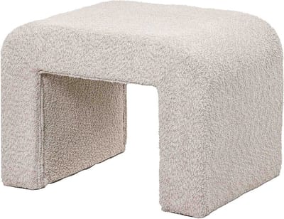 Hocker Emmy in bouclé zand