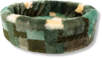 NapZZZ Hondenmand/Kattenmand - Mix Blok Groen - 66 x 56 x 18 cm