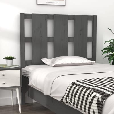 Hoofdbord Massief Hout - Bed Decoratie - Slaapkamer Aankleding - Rustieke Uitstraling - 955x4x100 cm - Grijs