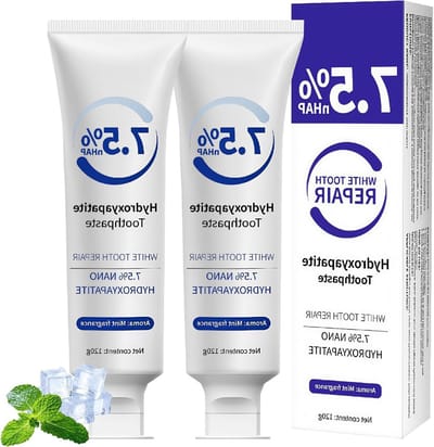 Hydroxyapatiet tandpasta set voor het verbeteren van gele tanden, frisse adem en gevoelige tanden, fluoridevrij en tandglazuurherstel