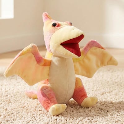 Jurassische Dinosaurus Pluche Speelgoed T-Rex Velociraptor Ankylosaurus Knuffeldieren Zachte Dinosaurus Poppen Jongenscadeau Knuffel Dino Pluche 25cm beige