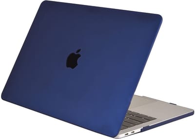 Lunso Geschikt voor MacBook Pro 16 inch (2021-2026) cover hoes - case - Mat Marineblauw