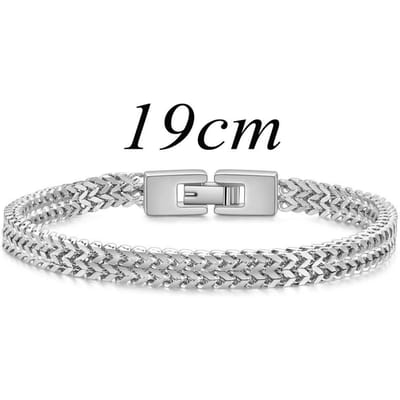 Trendy heren hiphop 6 mm kielslangkettingarmband herenmode persoonlijkheid titanium stalen armband white