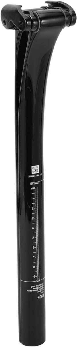 Verstelbare Fietszadelpen 27.2x330mm van Koolstofvezel met Glans Zwart Afwerking en 12 mm Offset voor Optimale Comfort en Prestaties