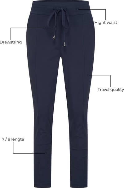 Mi Piace Travel Broek 7/8 Dames - Navy - Maat XS/34 - 202024
