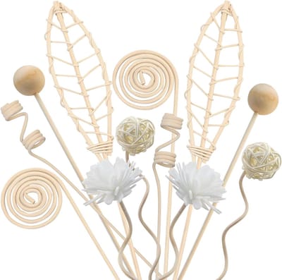 Natuurlijke Rietstokken voor Aroma Diffuser - 12 Stuks, Langdurige Geurverspreiding voor Thuis, Kantoor en Spa, Ideaal voor Interieurverfrissing