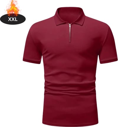 Livano Poloshirt Heren - T-Shirt Heren - Shirt - Overhemd - Polo Shirt - Bordeauxrood - XXL