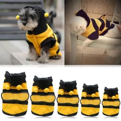 Bij Huisdier Puppy Jas Kleding Outfit Fleece Kleding Hond Kat Hoodie Chique Kostuum Halloween Cosplay Trui Hond Hoodies XXS