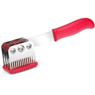 Hendi Victor Serie - Vleestenderizer - 56 RVS Mesjes - 2,6 mm Breedte - Categorie Rood