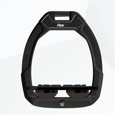 Veiligheidspaletten Paarden Flat Grip Zwart/Zwart/Bruin Flex-On Safe-On