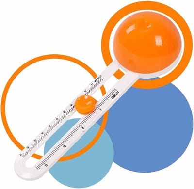 MTTproducts- Cirkelpapiersnijder verstelbaar - Roterende Cirkelvormige Snijder - Knutselsnijgereedschap - Kompaspapiersnijder - Inclusief 3 Messen - Snijden van 3" tot 13" diameter - Papiersnijder