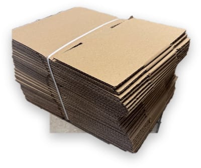 Kartonnen doos - 30 stuks - bruin - 20x15x9cm - 3mm enkelgolf
