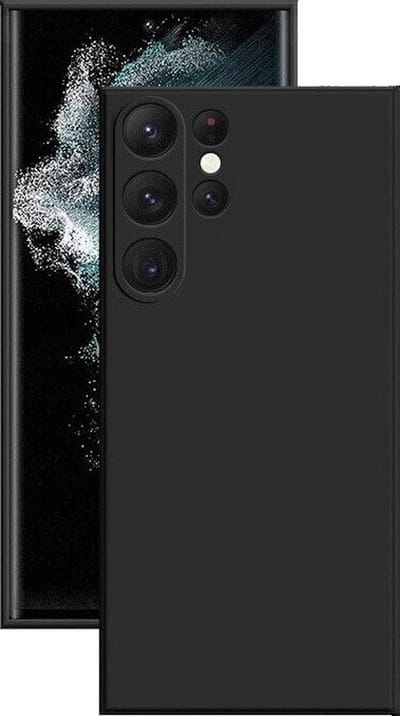 MoDo hoesje geschikt voor Samsung Galaxy S23 Ultra - Siliconen/TPU/Kunststof Back Cover - Zwart