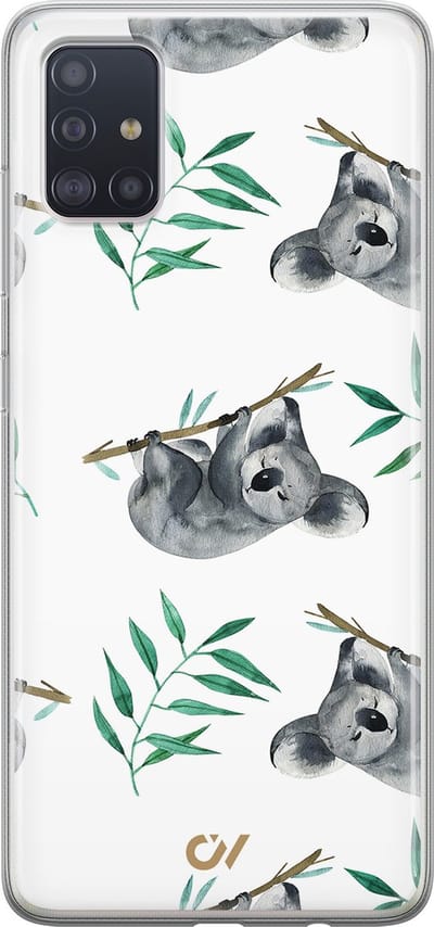 Hoesje geschikt voor Samsung Galaxy A51 hoesje - Koala Print - - Wit - - Casevibes