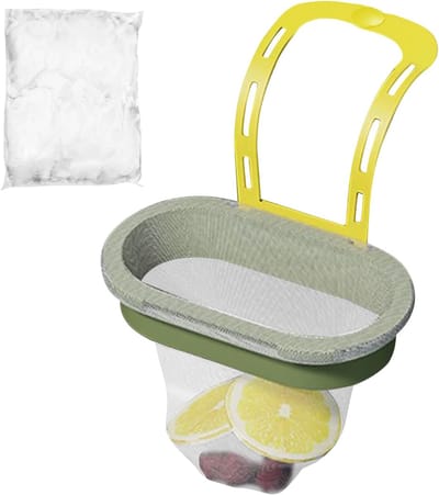 Gootsteen Afval Vanger - Keuken Zeef - Verstopping Voorkomen - Fijnmazig Filter - 16.5 x 9.4 x 14.9 cm - Groen