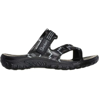 Skechers Dames Reggae Zig Zag Sandalen (Zwart/Grijs)