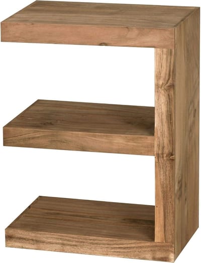 Bijzettafel Hout - Salontafel Hoektafel - Woonkamer Inrichten - Handgemaakt Uniek Design - 45 x 30 x 60 cm