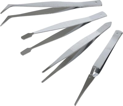Jumada's Set van 4 Pincetten I Precisie Pincetten I Pincet Set I Multiuse Pincetten I RVS