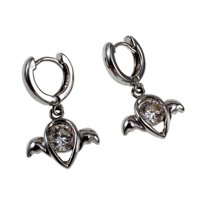 27mm Lange Oorbellen Dames - Gerhodineerd - ∅12,5mm Oorringen met Hanger