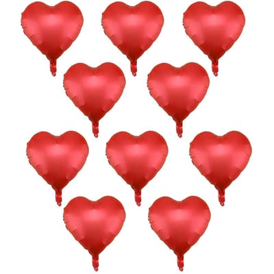 10 STUKS 18  Meerkleurige Hartvormige Latex Ballonnen Bruiloft Feest Decoratie Ballon(rood) Red red