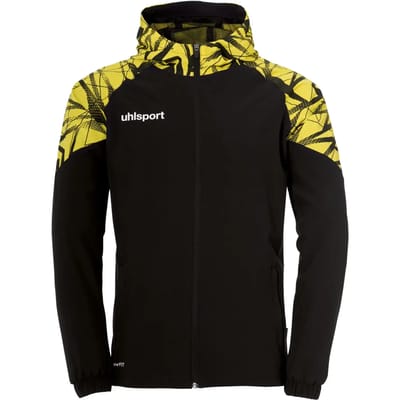 Uhlsport Goal 25 Sweater Met Kap Heren - Zwart / Limoen | Maat: XL
