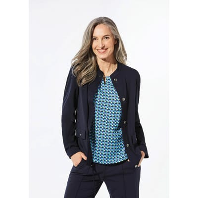 Blouson met een opstaande kraag - marine - Gr. 40 van Goldner Fashion