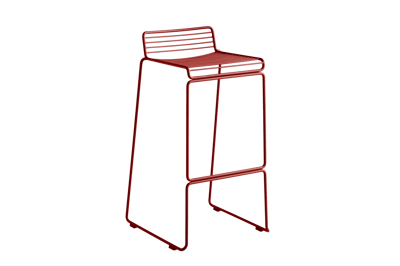 HAY Hee Bar Stool - Zithoogte 75 cm - roestbruin