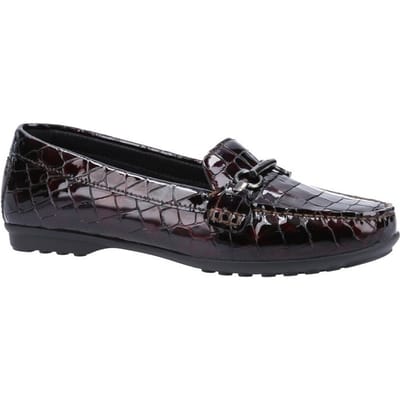 Geox Elidia Runderleren Dames Donkerrode Mocassins Schoenen