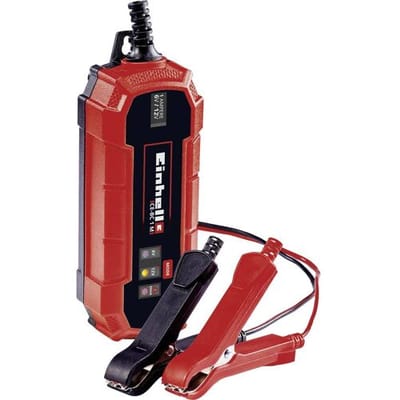 Einhell Acculader CE-BC 1 M - Laadvoltage: 6/12 V - Max. Laadstroom: 1 A - Accu's van min. 3 tot max. 32 Ah - Druppellaadfunctie - Geschikt voor Gel, AGM, Onderhoudsvrije loodzuur accu's